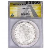 1883-O Morgan Silver Dollar ANACS MS63