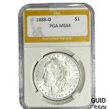 1888-O Morgan Silver Dollar PGA MS64