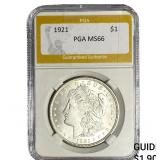 1921 Morgan Silver Dollar PGA MS66
