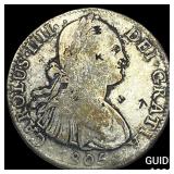 1805 Mo Mexico Silver 8 Reales Chopmark