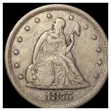 1875-S Silver Twenty Cents NEARLY UNCIRCULATED