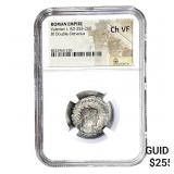Roman Valerian I, AD 253-260 BI Dbl-Denarius NGC