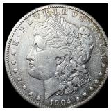 1904-S Silver Morgan Dollar ABOUT UNCIRCULATED