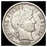 1908-D Silver Barber Dime ABOUT UNCIRCULATED
