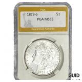 1878-S Morgan Silver Dollar PGA MS65