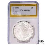 1881 Morgan Silver Dollar PGA MS65+