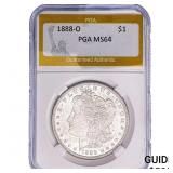 1888-O Morgan Silver Dollar PGA MS64