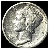 1917 Mercury Dime CLOSELY UNCIRCULATED