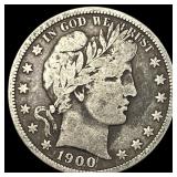 1900 Barber Silver Half Dollar LIGHTLY CIRCULATED