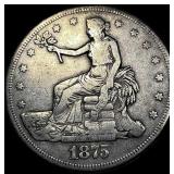 1875-CC Silver Trade Dollar CLOSELY UNCIRCULATED