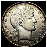 1892 Silver Half Dollar (Barber) NEARLY UNCIRCULAT