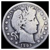 1893-S Silver Barber Half Dollar NICELY CIRCULATED