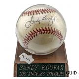 Sandy Koufax Signed Baseball Dodgers w/ Certifica