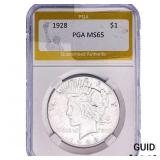 1928 Silver Peace Dollar PGA MS65
