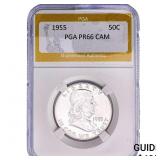 1955 Franklin Half Dollar PGA PR66 CAM