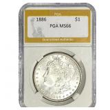 1886 Morgan Silver Dollar PGA MS66
