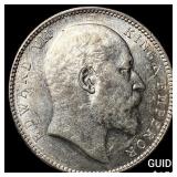 1906 British India Silver 1 Rupee  CLOSELY UNCIRCU