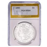 1890 Morgan Silver Dollar PGA MS64