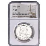 1959 Franklin Half Dollar NGC PF69