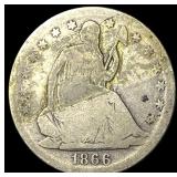 1866 Seated Liberty Half Dollar NICELY CIRCULATED