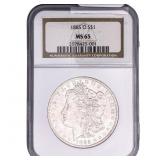 1885-O Morgan Silver Dollar NGC MS65