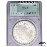 1885-O Morgan Silver Dollar PCGS MS63