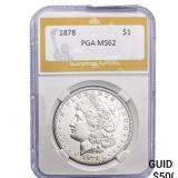 1878 Morgan Silver Dollar PGA MS62
