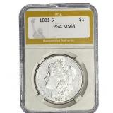 1881-S Morgan Silver Dollar PGA MS63