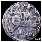 India Rajput 700-1000 AD Silver Jital  NEARLY UNC
