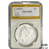 1879-S REV 78 Morgan Silver Dollar PGA MS65