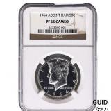 1964 Kennedy Half Dollar NGC PF65 CAM Accent Hair