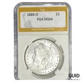 1888-O Morgan Silver Dollar PGA MS64