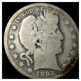 1893-O Silver Barber Half Dollar NICELY CIRCULATED