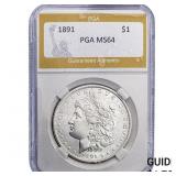 1891 Morgan Silver Dollar PGA MS64