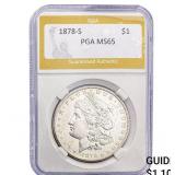 1878-S Morgan Silver Dollar PGA MS65