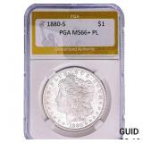 1880-S Morgan Silver Dollar PGA MS66+ PL