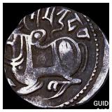 India Rajput 700-1000 AD Silver Jital  NEARLY UNC