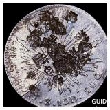 1887 Mexico Silver 8 Reales Chopmarked NEARLY UNCI