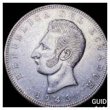 1943Mo Ecuador Silver 5 Sucres UNCIRCULATED