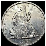1858 Seated Liberty Half Dollar LIGHTLY CIRCULATED
