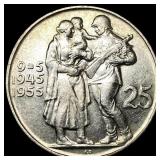 1955 Czechoslovakia Silver 25 Korun UNCIRCULATED