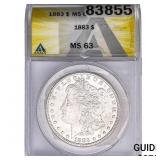 1883 Morgan Silver Dollar ANACS MS63