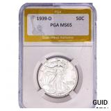 1939-D Walking Liberty Half Dollar PGA MS65