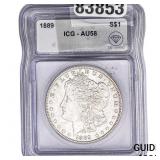 1889 Morgan Silver Dollar ICG AU58