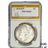 1878 8TF Morgan Silver Dollar PGA MS63
