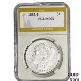 1881-S Morgan Silver Dollar PGA MS63