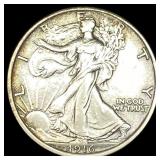 1916 Walking Liberty Half Dollar CLOSELY  UNCIRCU