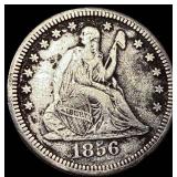 1856 Seated Liberty Quarter LIGHTLY CIRCULATED