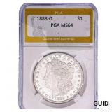 1888-O Morgan Silver Dollar PGA MS64