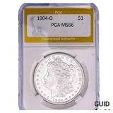 1904-O Morgan Silver Dollar PGA MS66